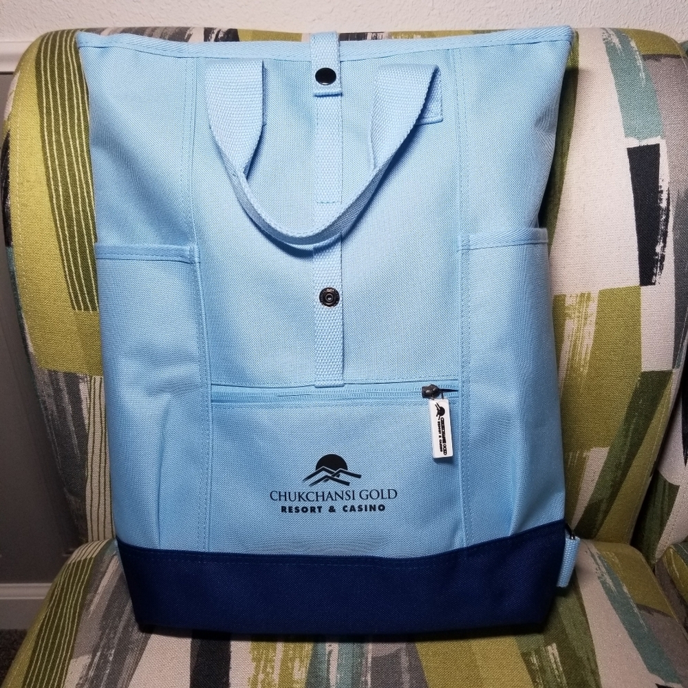Convertible Backpack Shoulder Bag by Chukchansi Gold Resort Casino In Blue